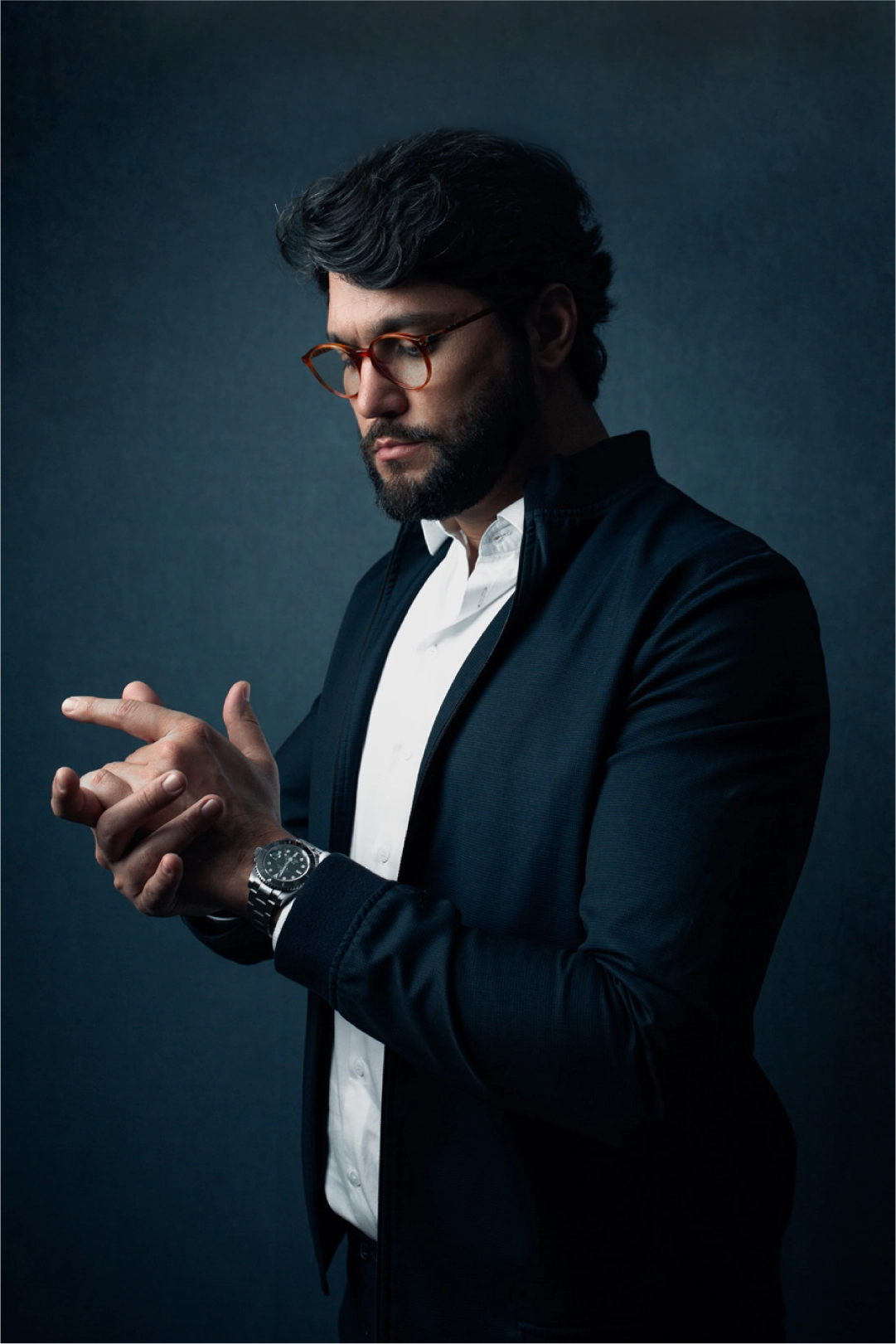 Founder in studio environment